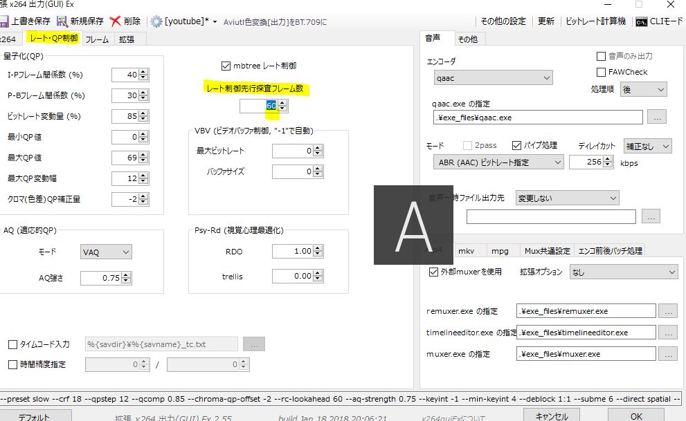 Aviutlのエンコードの解説 X264 流行研究所